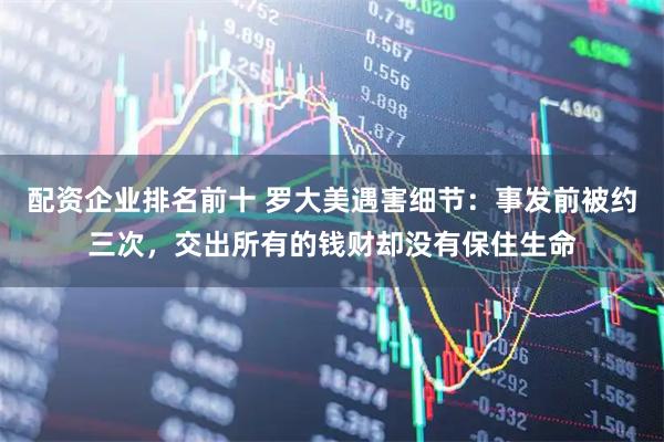 配资企业排名前十 罗大美遇害细节：事发前被约三次，交出所有的钱财却没有保住生命